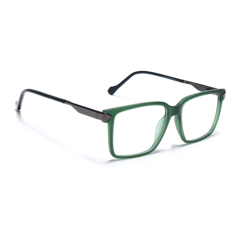 Voyage Green Square Eyeglasses for Men & Women (116004FMG6981-C5)