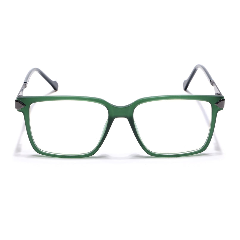 Voyage Green Square Eyeglasses for Men & Women (116004FMG6981-C5)