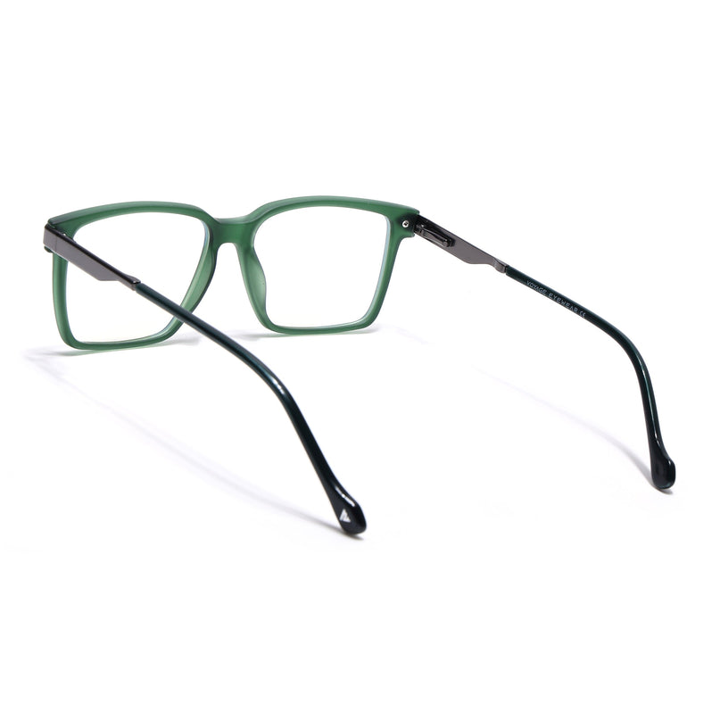 Voyage Green Square Eyeglasses for Men & Women (116004FMG6981-C5)