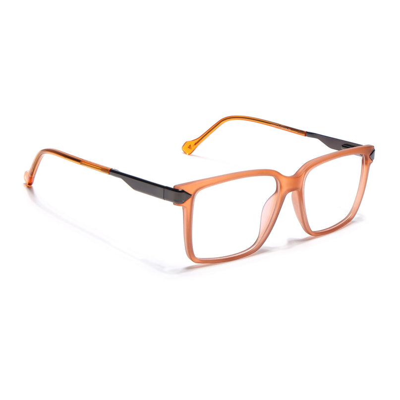 Voyage Orange Square Eyeglasses for Men & Women (116004FMG6982-C6)