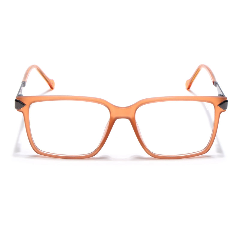 Voyage Orange Square Eyeglasses for Men & Women (116004FMG6982-C6)