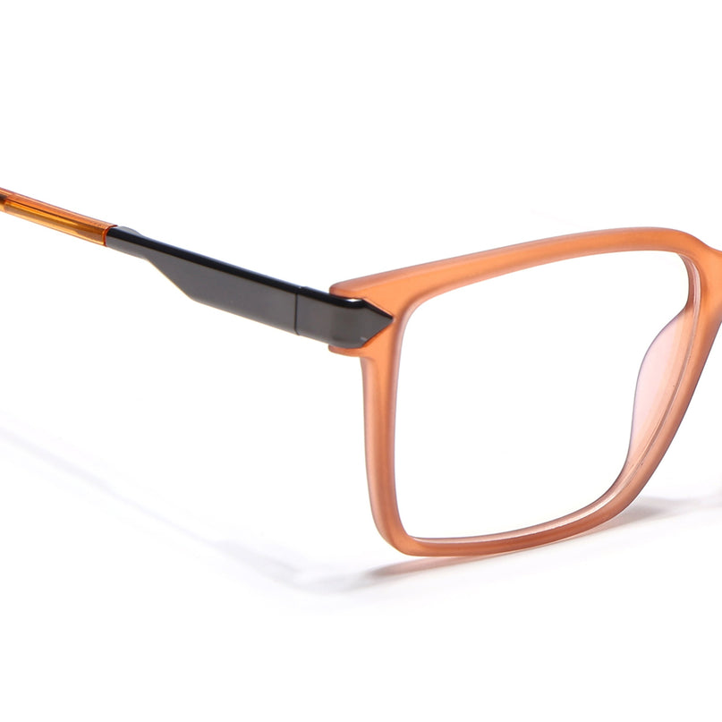 Voyage Orange Square Eyeglasses for Men & Women (116004FMG6982-C6)