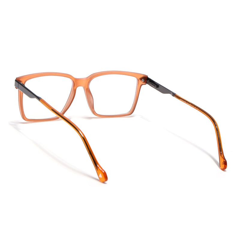 Voyage Orange Square Eyeglasses for Men & Women (116004FMG6982-C6)