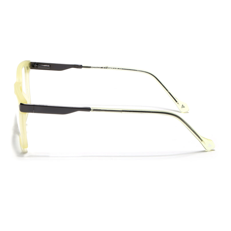 Voyage Light Yellow Square Eyeglasses for Men & Women (116004FMG6983-C7)