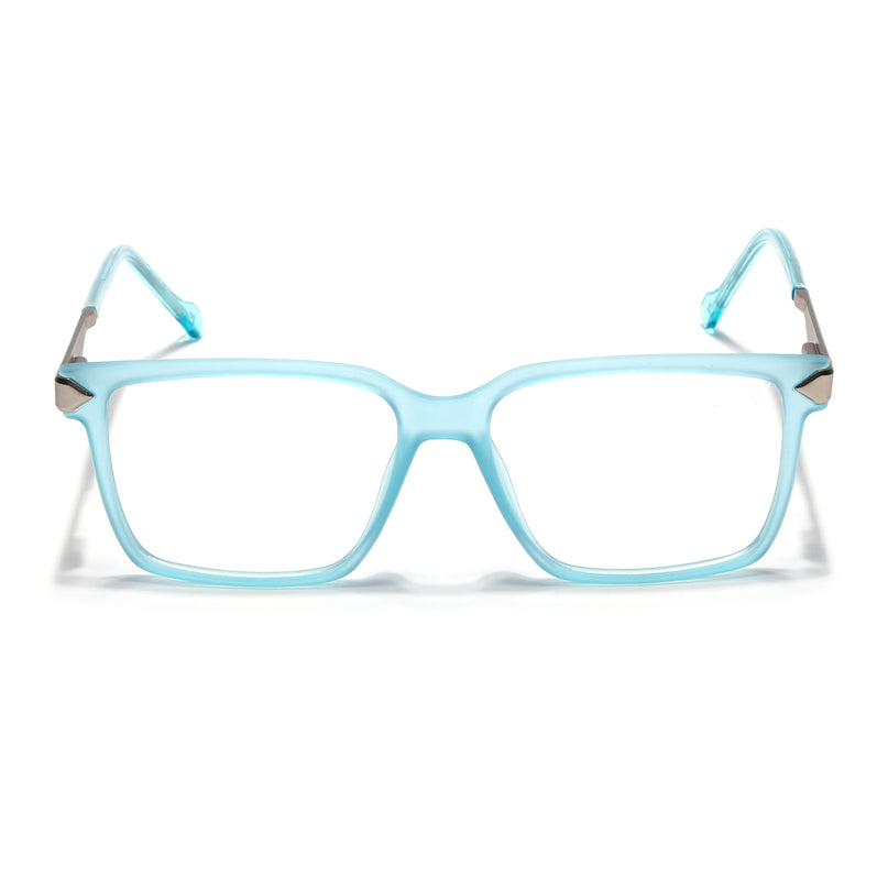 Voyage Sea Blue Square Eyeglasses for Men & Women (116004FMG6984-C8)