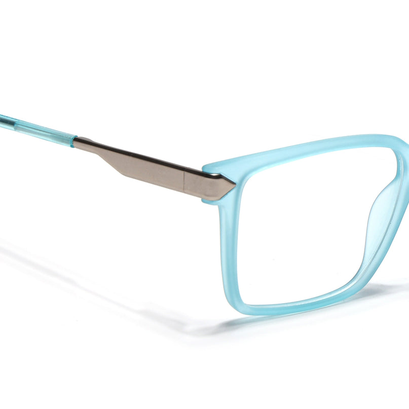 Voyage Sea Blue Square Eyeglasses for Men & Women (116004FMG6984-C8)