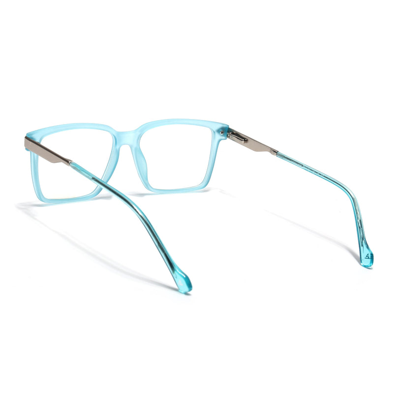 Voyage Sea Blue Square Eyeglasses for Men & Women (116004FMG6984-C8)