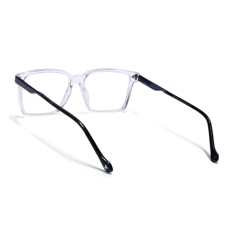 Voyage Transparent Square Eyeglasses for Men & Women (116004FMG6986-C10)