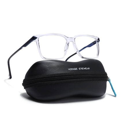 Voyage Transparent Square Eyeglasses for Men & Women (116004FMG6986-C10)