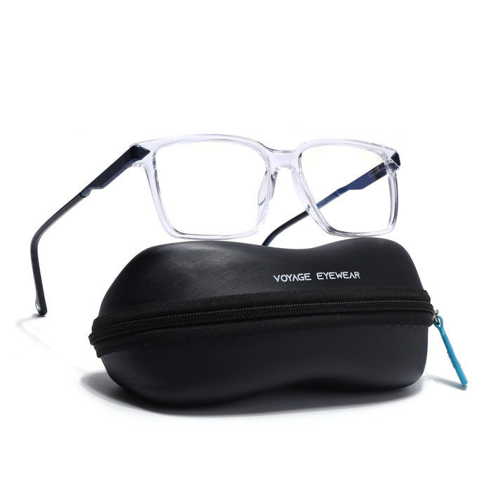 Voyage Transparent Square Eyeglasses for Men & Women (116004FMG6986-C10)