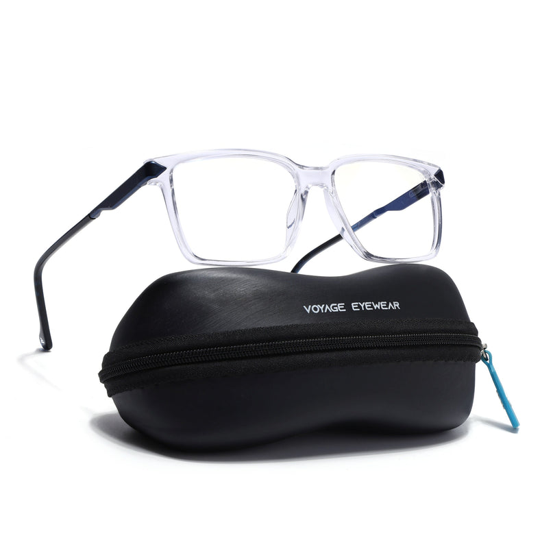 Voyage Transparent Square Eyeglasses for Men & Women (116004FMG6986-C10)
