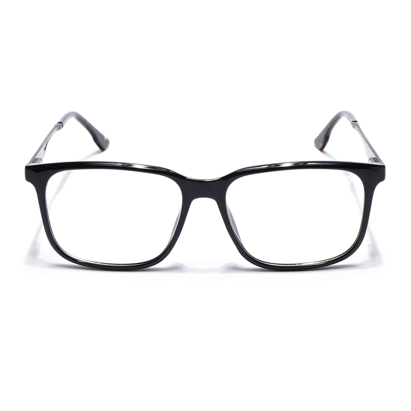 Voyage Shine Black Square Eyeglasses for Men & Women (116005FMG6987-C1)