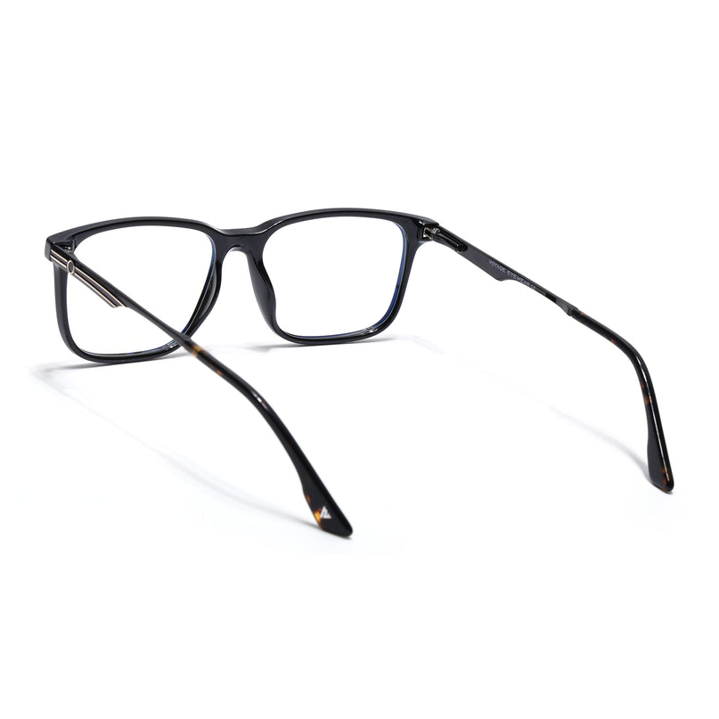 Voyage Shine Black Square Eyeglasses for Men & Women (116005FMG6987-C1)