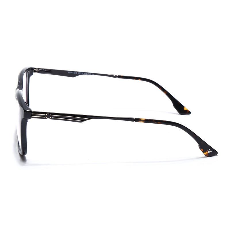 Voyage Shine Black Square Eyeglasses for Men & Women (116005FMG6987-C1)