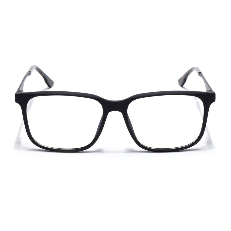 Voyage Matt Black Square Eyeglasses for Men & Women (116005FMG6988-C2)