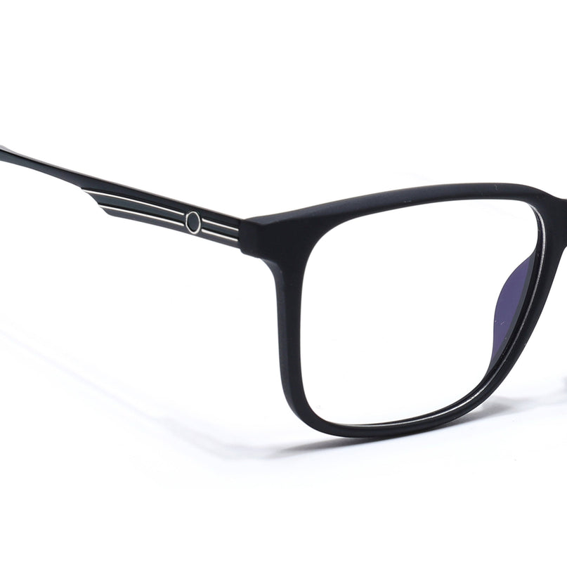 Voyage Matt Black Square Eyeglasses for Men & Women (116005FMG6988-C2)