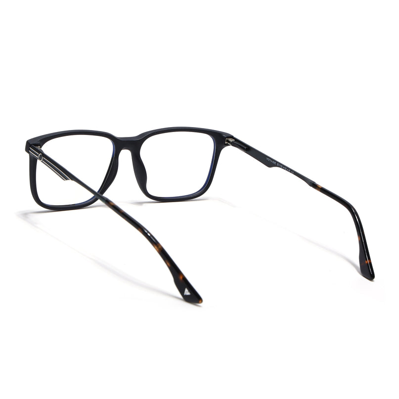 Voyage Matt Black Square Eyeglasses for Men & Women (116005FMG6988-C2)