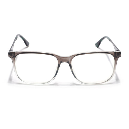 Voyage Grey & Clear Square Eyeglasses for Men & Women (116005FMG6989-C3)