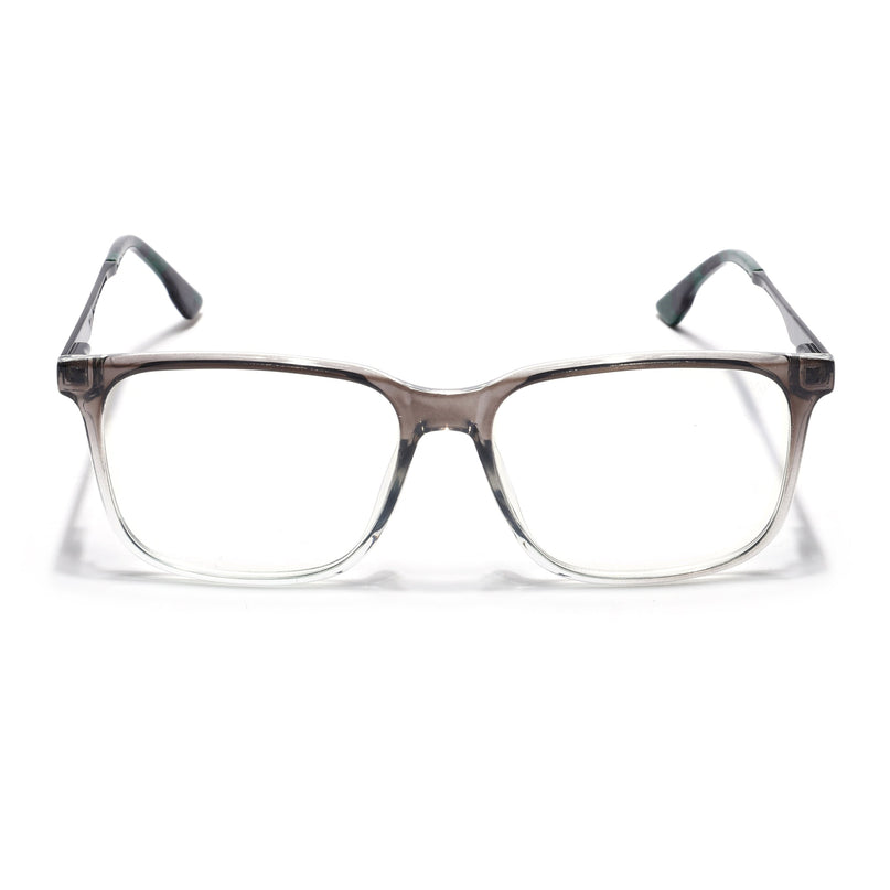 Voyage Grey & Clear Square Eyeglasses for Men & Women (116005FMG6989-C3)