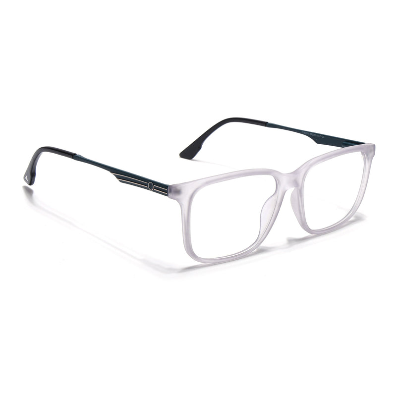 Voyage Matt Grey Square Eyeglasses for Men & Women (116005FMG6990-C4)