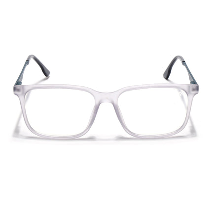 Voyage Matt Grey Square Eyeglasses for Men & Women (116005FMG6990-C4)