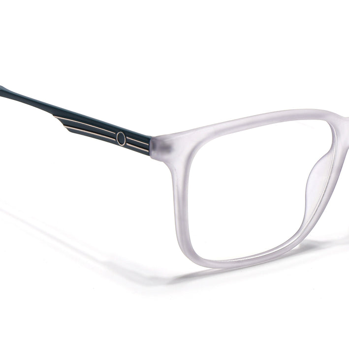 Voyage Matt Grey Square Eyeglasses for Men & Women (116005FMG6990-C4)