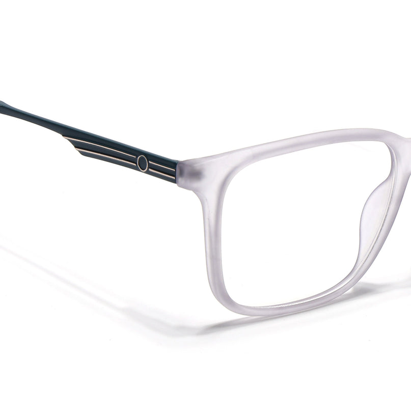 Voyage Matt Grey Square Eyeglasses for Men & Women (116005FMG6990-C4)