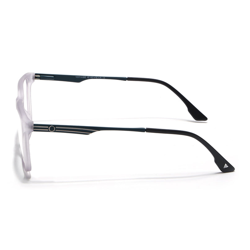 Voyage Matt Grey Square Eyeglasses for Men & Women (116005FMG6990-C4)