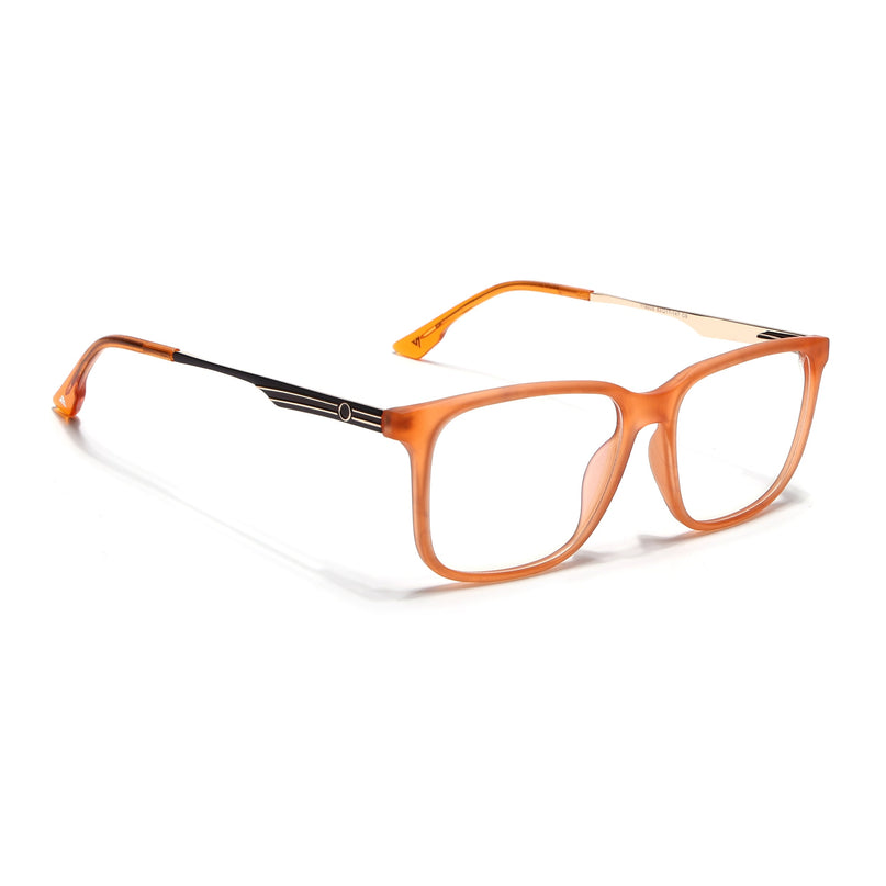 Voyage Orange Square Eyeglasses for Men & Women (116005FMG6992-C6)