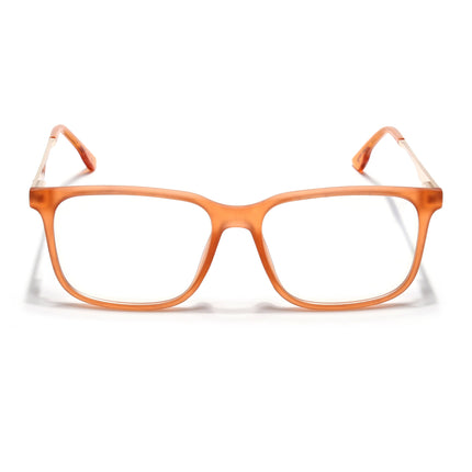 Voyage Orange Square Eyeglasses for Men & Women (116005FMG6992-C6)