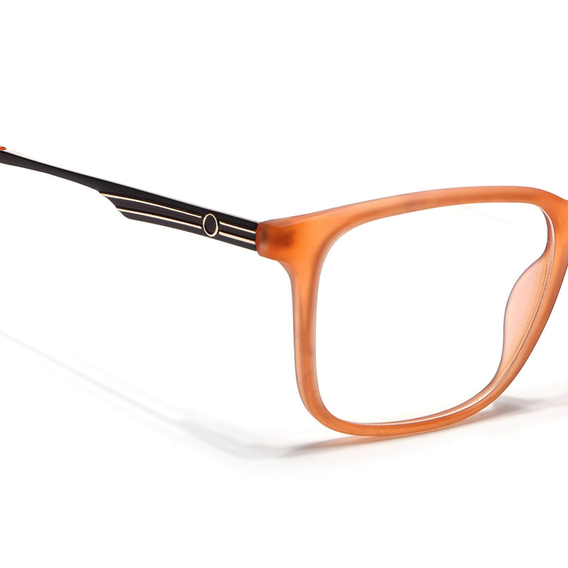 Voyage Orange Square Eyeglasses for Men & Women (116005FMG6992-C6)