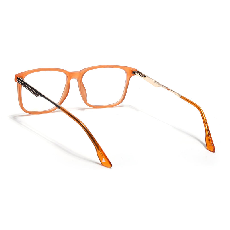 Voyage Orange Square Eyeglasses for Men & Women (116005FMG6992-C6)