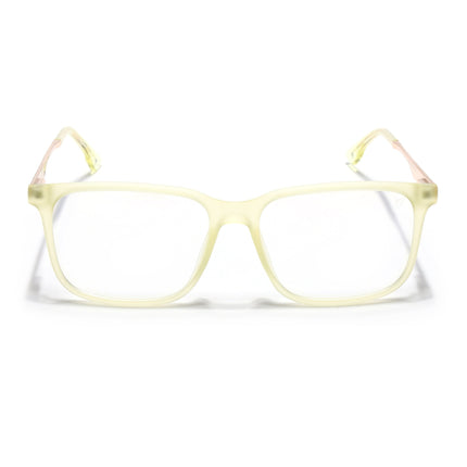 Voyage Light Yellow Square Eyeglasses for Men & Women (116005FMG6993-C7)