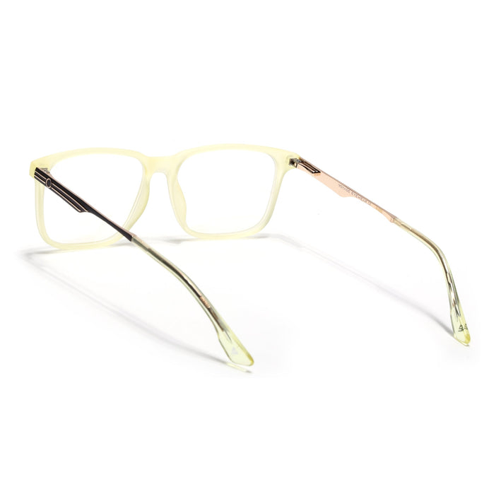 Voyage Light Yellow Square Eyeglasses for Men & Women (116005FMG6993-C7)