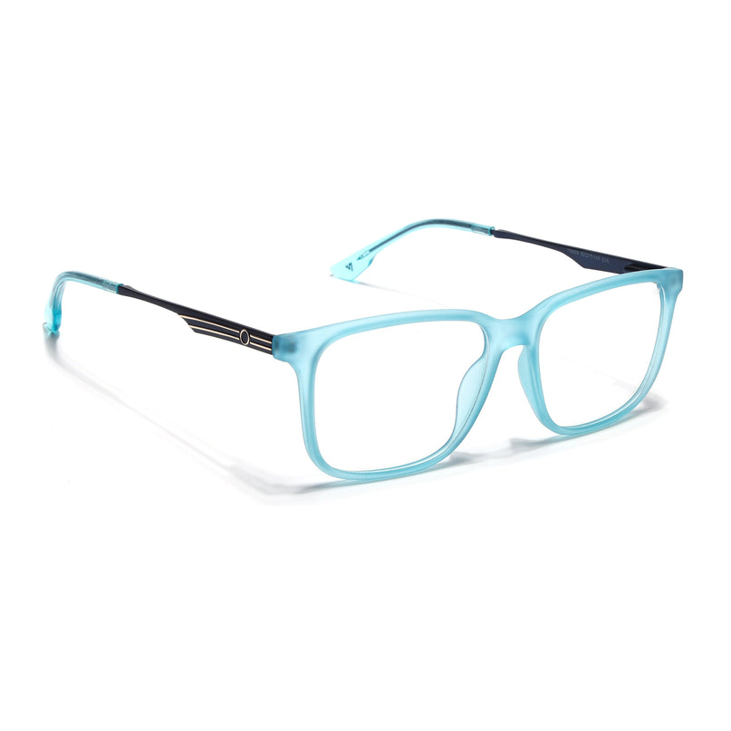 Voyage Sea Blue Square Eyeglasses for Men & Women (116005FMG6994-C8)