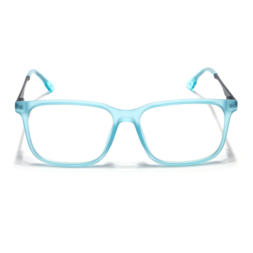 Voyage Sea Blue Square Eyeglasses for Men & Women (116005FMG6994-C8)