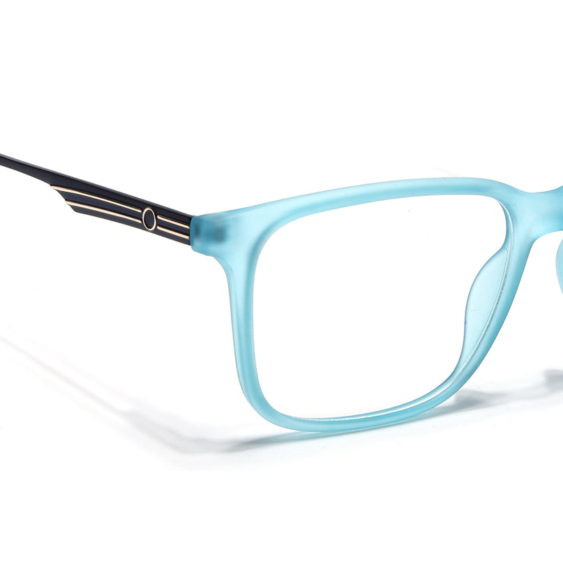Voyage Sea Blue Square Eyeglasses for Men & Women (116005FMG6994-C8)