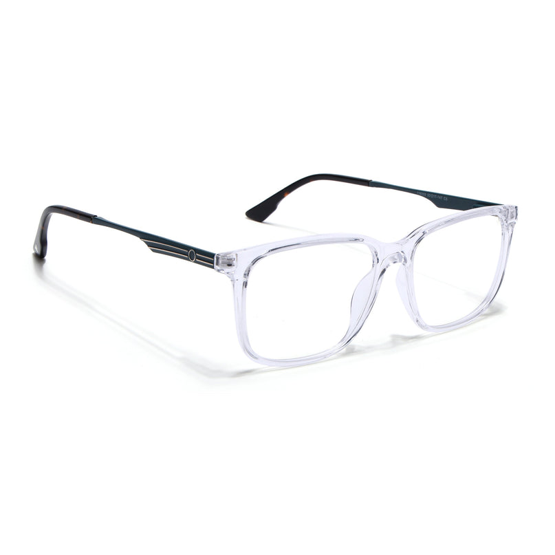 Voyage Transparent Square Eyeglasses for Men & Women (116005FMG6996-C10)