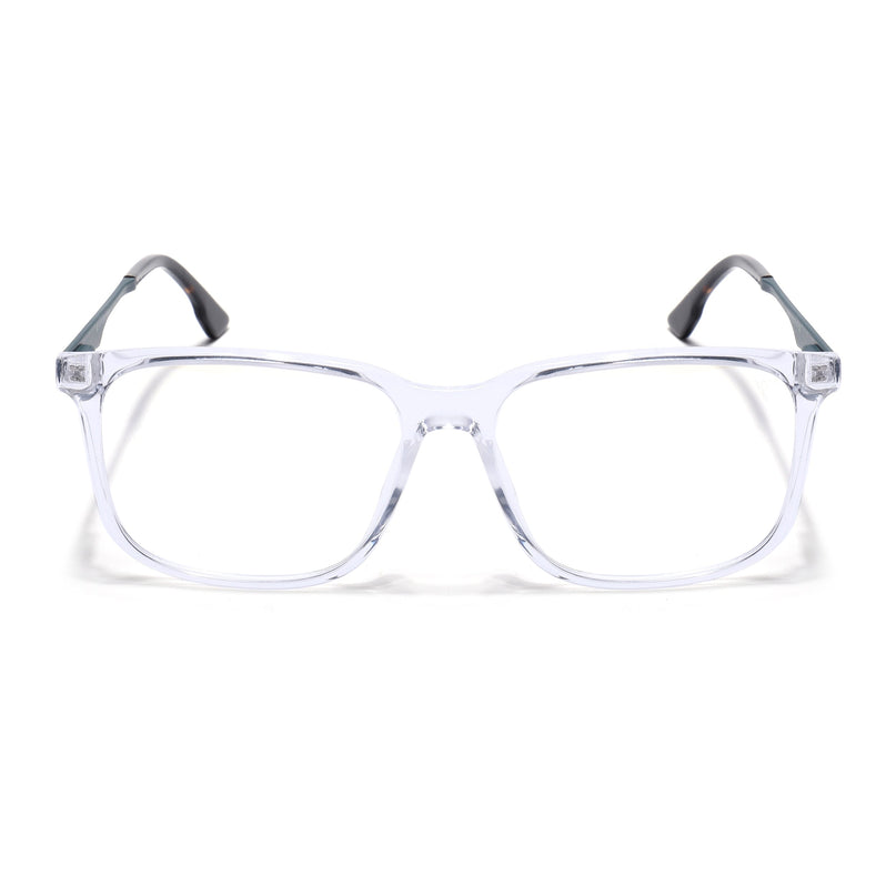 Voyage Transparent Square Eyeglasses for Men & Women (116005FMG6996-C10)