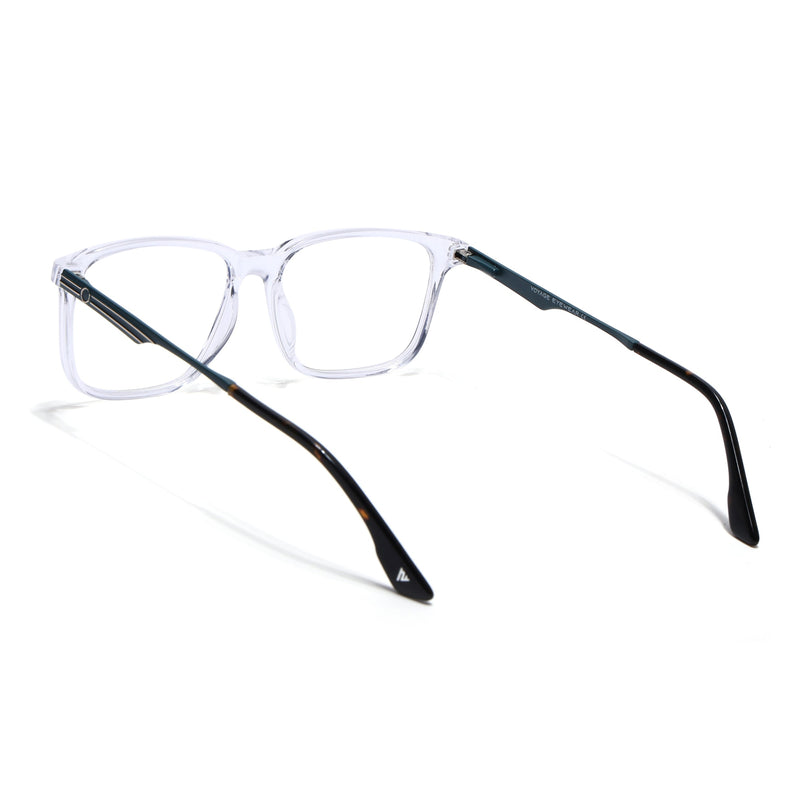 Voyage Transparent Square Eyeglasses for Men & Women (116005FMG6996-C10)