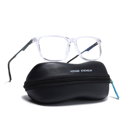Voyage Transparent Square Eyeglasses for Men & Women (116005FMG6996-C10)