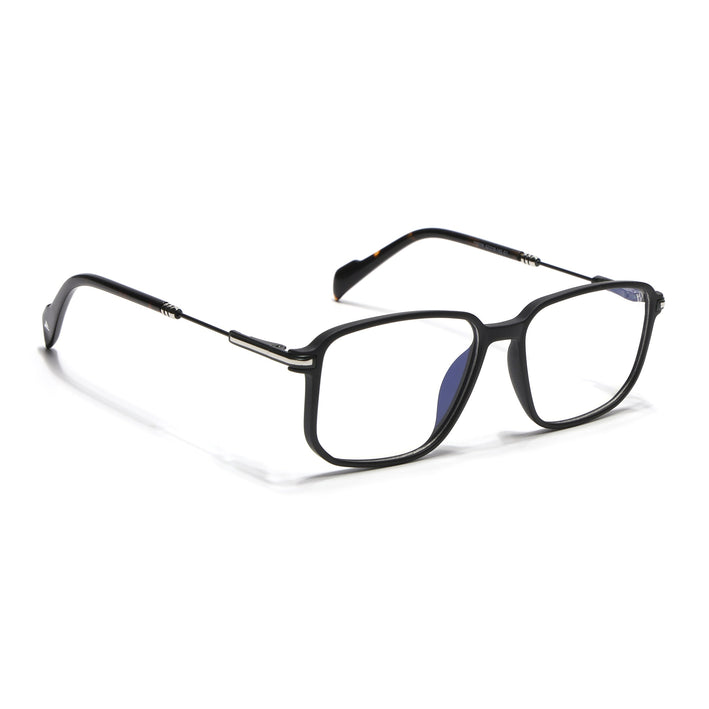 Voyage Matt Black Square Eyeglasses for Men & Women (116006FMG7022-C1)