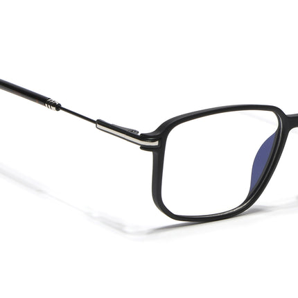 Voyage Matt Black Square Eyeglasses for Men & Women (116006FMG7022-C1)