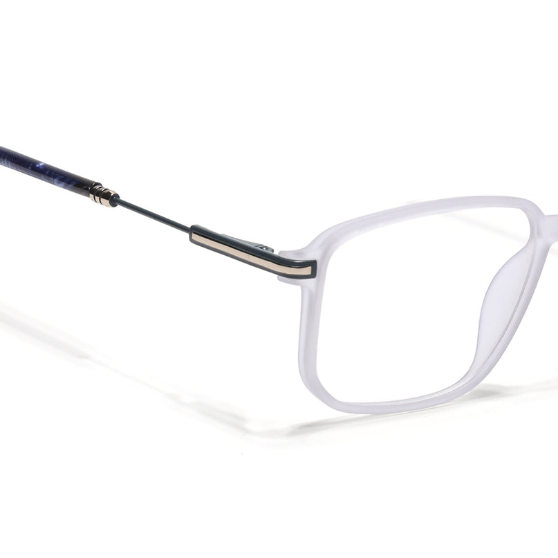 Voyage Matt Grey Square Eyeglasses for Men & Women (116006FMG7023-C2)