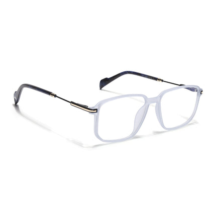 Voyage Light Matt Blue Square Eyeglasses for Men & Women (116006FMG7025-C4)