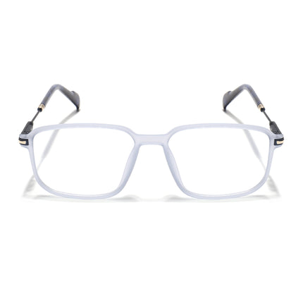 Voyage Light Matt Blue Square Eyeglasses for Men & Women (116006FMG7025-C4)