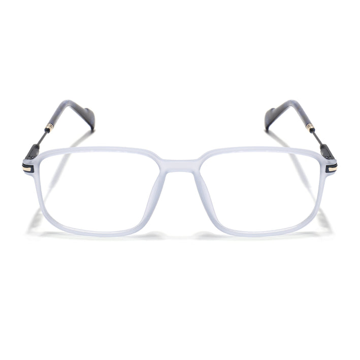 Voyage Light Matt Blue Square Eyeglasses for Men & Women (116006FMG7025-C4)