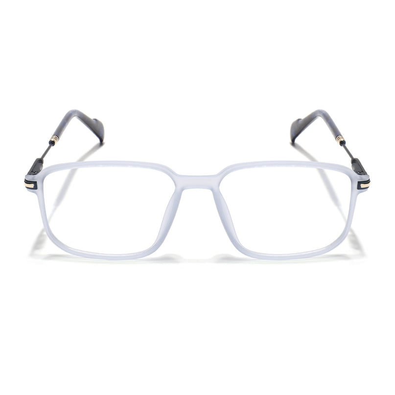 Voyage Light Matt Blue Square Eyeglasses for Men & Women (116006FMG7025-C4)