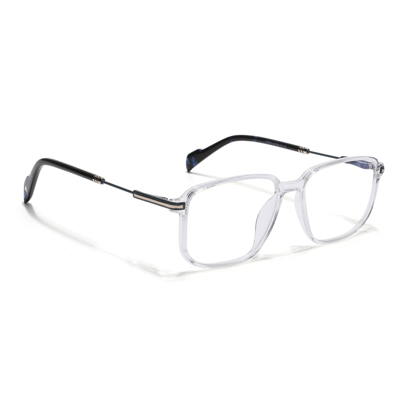 Voyage Transparent Square Eyeglasses for Men & Women (116006FMG7026-C5)