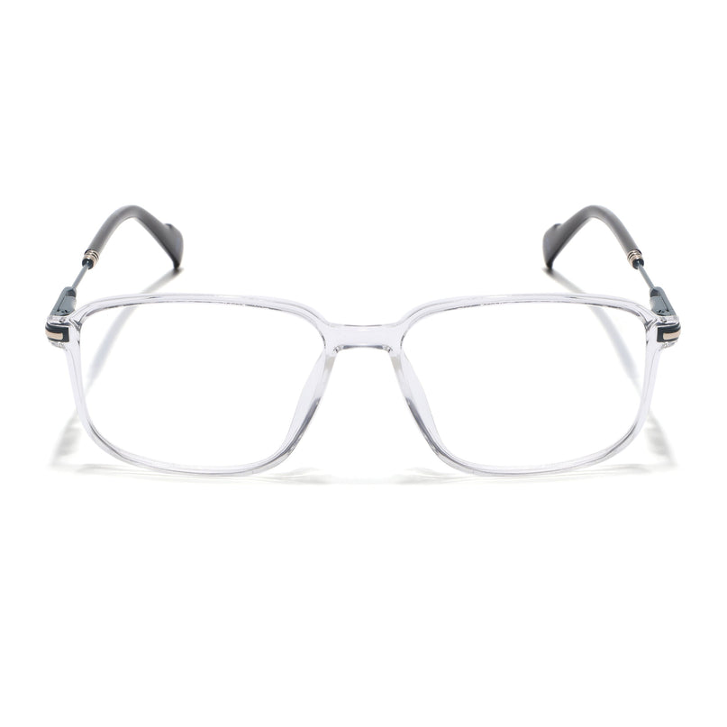 Voyage Transparent Square Eyeglasses for Men & Women (116006FMG7026-C5)